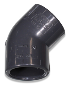 Winkel 45° PVC 25mm 2x Klebemuffe ND16